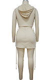 Euramerican Women Bandage Eyelet Casual Sexy Skirts Sets MY9919