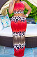 Women's Summer Fashion Gradient Printing Sleeveless Tank Skirts Sets XT8896