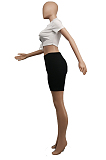 Black Casual Color Matching Top Bind Sports Sets SDE26126-1