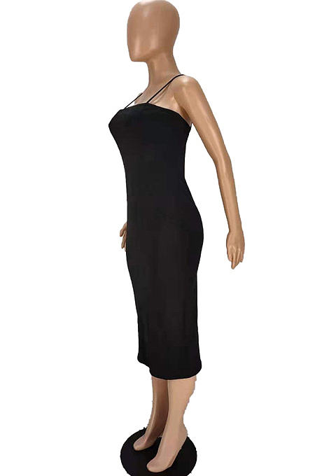 Rose Red Fashion Sexy Sling Long Dress MN8373-3