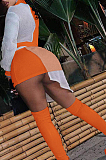 White  Women Round Neck Spliced Sexy Fashion Dress SZS8046-5