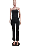 Orange Euramerican Sexy Tops Strapless Back With Zipper Long Pant Sets WY6820-2