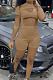 Khaki Night Club Sexy Holow Out Shorts Two Piece FH168-4