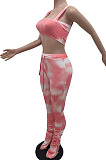 Pink Red Fashion Print Condole Belt Casual Sports Sets QC36227 