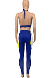 Blue Euramerican Women Trendy Casual Sprot Sexy Pants Sets GLS10010-1