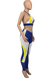 Blue Euramerican Women Trendy Casual Sprot Sexy Pants Sets GLS10010-1