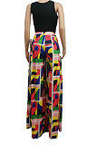 Casual Fashion Print High Waist Wide-Legged Pants SDE3109-2