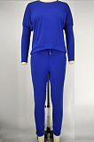Grey Pure Color Long Sleeve T Shirt Long Pants Casual Sports Sets X9320-4