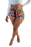 Criss-Cross Details Denim Casual Jeans Shorts XQ1117
