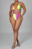 Blue Club Sexy Women Halter Neck Bikini Three Sets KA7181-2