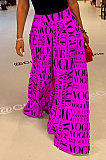 Casual Fashion Print High Waist Wide-Legged Pants SDE3109-1