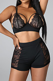 Royal Blue Sexy Bud Silk Chest Holder Condole Belt Strapless Shorts Two Piece QZ5292-3