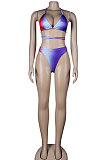 Blue Club Sexy Women Halter Neck Bikini Three Sets KA7181-2