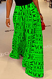 Casual Fashion Print High Waist Wide-Legged Pants SDE3109-1