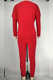 Black Pure Color Long Sleeve T Shirt Long Pants Casual Sports Sets X9320-5
