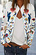 White Trendy Long Sleeve Printing Blouse Coat K8953