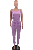 Black Fashion Casual Tank Wide Leg Jumpsuits OH8070-4