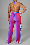 Blue Club Sexy Women Halter Neck Bikini Three Sets KA7181-2