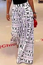 Casual Fashion Print High Waist Wide-Legged Pants SDE3109-1