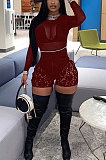 Blue Women Sexy Lace Casual Shorts Mesh Top Two-Pieces Q908-4