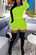 Neon Green Women Sexy Lace Casual Shorts Mesh Top Two-Pieces Q908-3