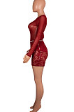 Black Women Sexy Lace Casual Shorts Mesh Top Two-Pieces Q908-2