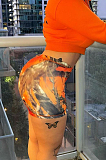 As Shown Summer Print Mid Waist Hot Pants Beach Shorts ZDD31156