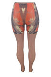 As Shown Summer Print Mid Waist Hot Pants Beach Shorts ZDD31156
