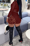 Neon Green Women Sexy Lace Casual Shorts Mesh Top Two-Pieces Q908-3
