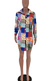 Multicolor Printing Women Digital Printing Long Sleeve Shirts YSS8072