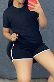 Round Neck Short Shorts Casual Sports Two Piece YM202