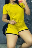 Round Neck Short Shorts Casual Sports Two Piece YM202