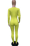 Black ow-Cut Tied Hollow Out Long Sleeve Slim Fitting Bodycon Jumpsuits BBN185-3