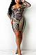 Black Mid Waist Strapless Sequins Long Sleeve Tight Mini Dress YF9148-2