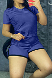 Round Neck Short Shorts Casual Sports Two Piece YM202