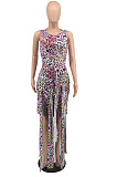 Colorful Print Sleeveless Bandage Slim Fitting Tank Dress OH8071