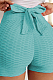 Sky Blue Yoga Tight Back Bowknot Hip Raising Shorts XHP0268-2