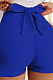 Blue Yoga Tight Back Bowknot Hip Raising Shorts XHP0268-1