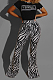 White Casual Round Neck Letter Print Short Sleeve Mid Waist Long Flare Pants Sets YMT6213-1