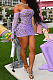 Light Purple Perspective Mesh Sexy Strapless Long Sleeve Bodycon Mini Dress DN8625-3