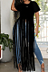 Black Cute Pure Color Round Neck Long Tassel Short Sleeve T Shirts OLY6064-2