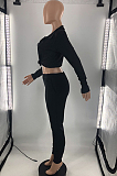 Red Night Club Lapel Neck Button Long Sleeve Shirt Long Pants Two Piece S66306-1