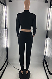 Red Night Club Lapel Neck Button Long Sleeve Shirt Long Pants Two Piece S66306-1