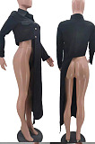 Pink Personality Lapel Collar Single-Breasted Long Sleeve Casual Shirts TK6192-4
