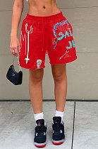 Red Forks Women Positioning Printing Pocket Shorts YLY192-2