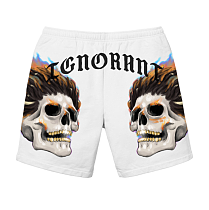 White Skulls Women Positioning Printing Pocket Shorts YLY192-7