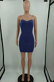 White Sexy Chian Condole Belt Strapless Solid Colur Hip Dress HH88980-1