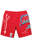 Black Flame Women Positioning Printing Pocket Shorts YLY192-4