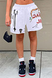 White Skulls Women Positioning Printing Pocket Shorts YLY192-7