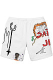 Black Skulls Women Positioning Printing Pocket Shorts YLY192-6